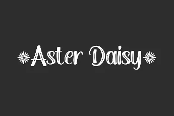 Aster Daisy font