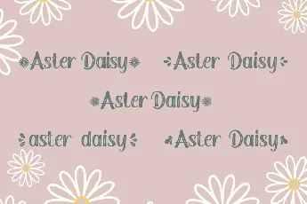 Aster Daisy font