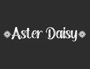 Aster Daisy font