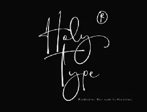 Holy Type font