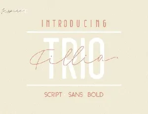 Filia Trio Free font