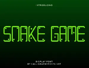 Snake Game Demo font