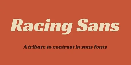 Racing Sans font