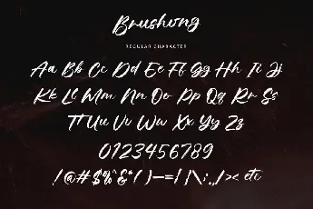 Brushong - Personal use font