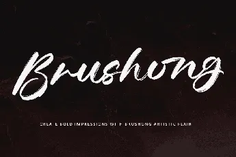 Brushong - Personal use font