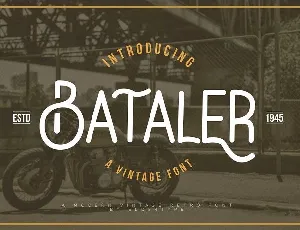 Bataler Typeface font