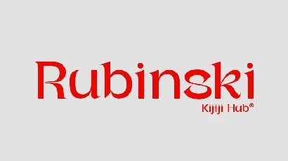 Rubinski Sans Serif font