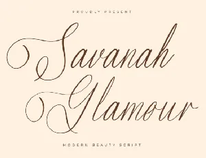 Savanah Glamour font