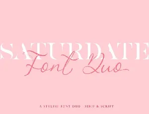 Saturdate Duo font