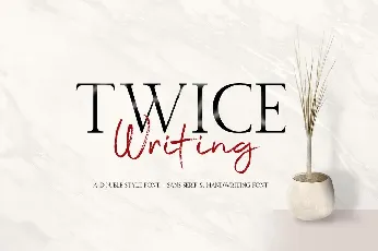 Twice Writing font