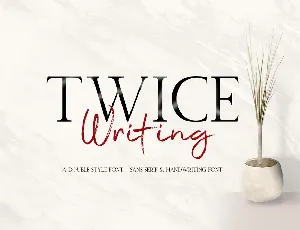 Twice Writing font