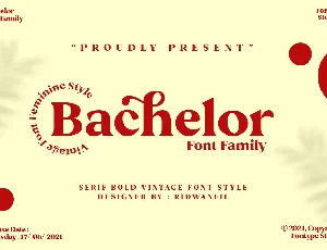 Bachelor Family font