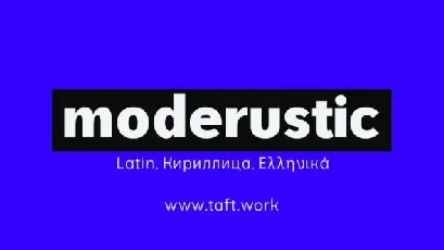 Moderustic Family font