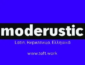 Moderustic Family font