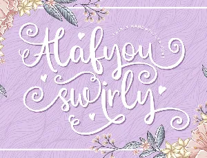 Alafyou Swirly Demo font