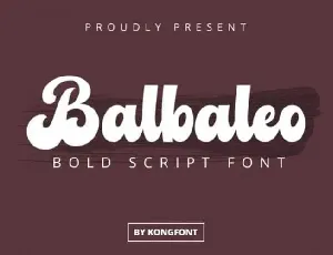 Balbaleo Bold Script font