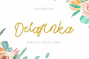 Delafinka Cursive Handwritten font