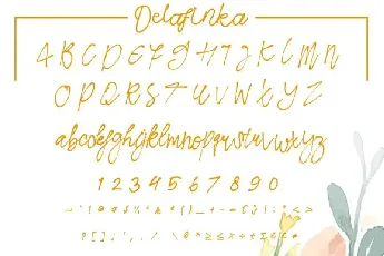 Delafinka Cursive Handwritten font