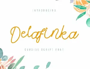 Delafinka Cursive Handwritten font