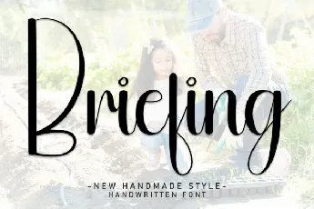 Briefing Script font