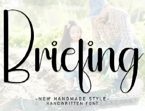 Briefing Script font