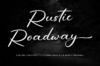 Rustic Roadway - Personal use font