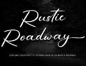 Rustic Roadway - Personal use font