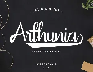 Arthunia Script font