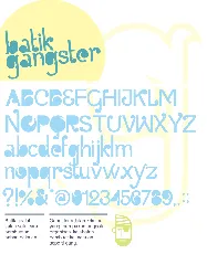 Batik Gangster font