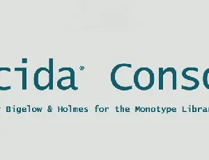 Lucida Console font