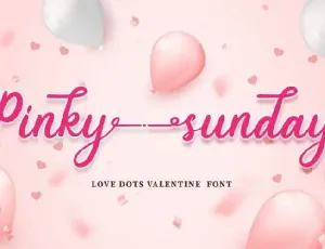 Pinky Sunday Calligraphy font