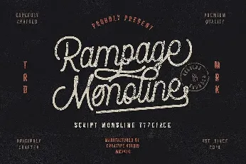 Rampage Monoline Script font