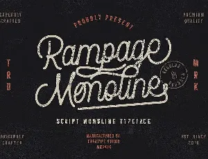 Rampage Monoline Script font