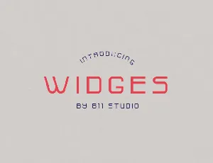 Widges Modern font