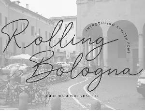 Rolling Bologna font