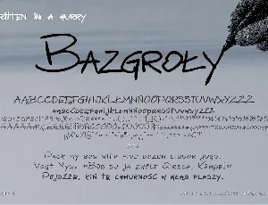 zai Bazgroly font