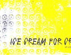 Ice cream for crow font
