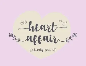 Heart Affair font