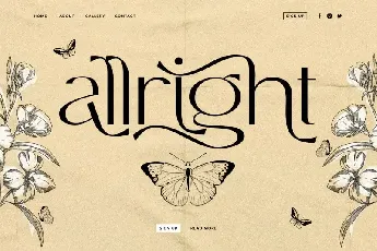 Allright – Fashionable font