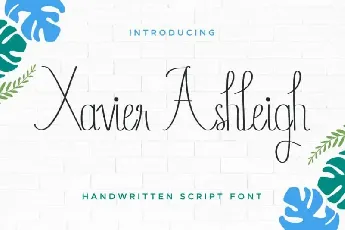 Xavier Ashleigh Calligraphy font