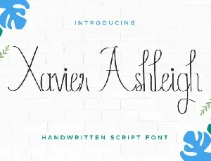 Xavier Ashleigh Calligraphy font