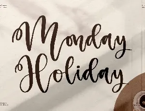 Monday Holiday font