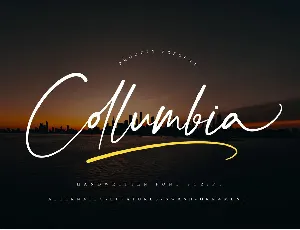 Collumbia. font