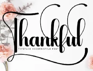 Thankful Script font