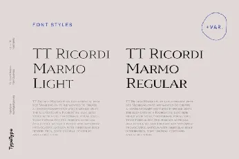 TT Ricordi Marmo Family font