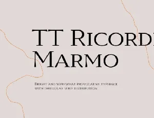 TT Ricordi Marmo Family font