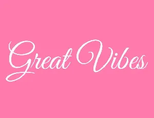 Great Vibes Free font