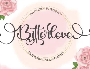 Bitterlove - Personal Use font