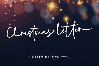 Christmas letter - Personal use font