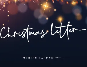 Christmas letter - Personal use font